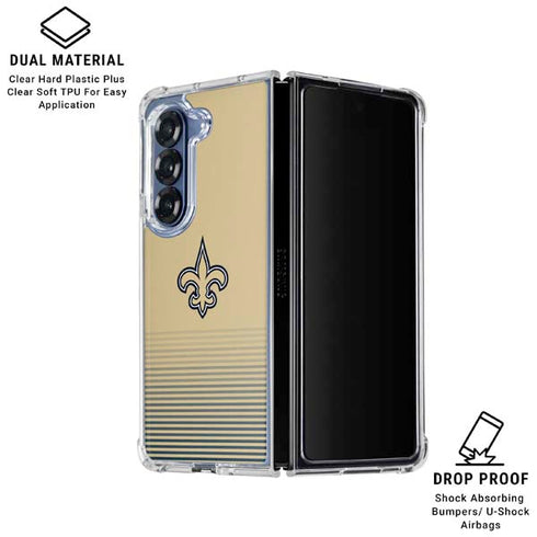 NFL New Orleans Saints Breakaway Galaxy Z Fold6 Clear Case